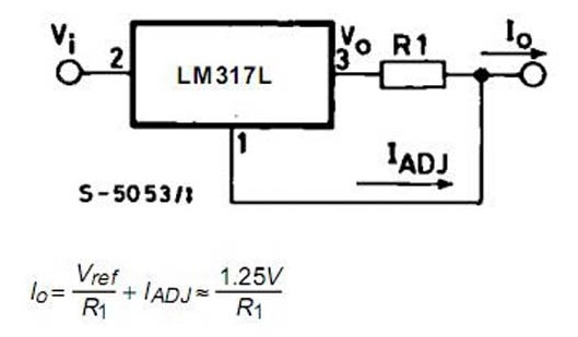 Стабилизатор тока для светодиода (LED) на микросхеме LM317