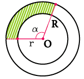 Площадь сектора кольца градусы